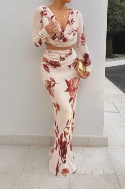 Cream Floral Haidyn Skirt Set