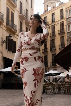 Cream Floral Haidyn Skirt Set