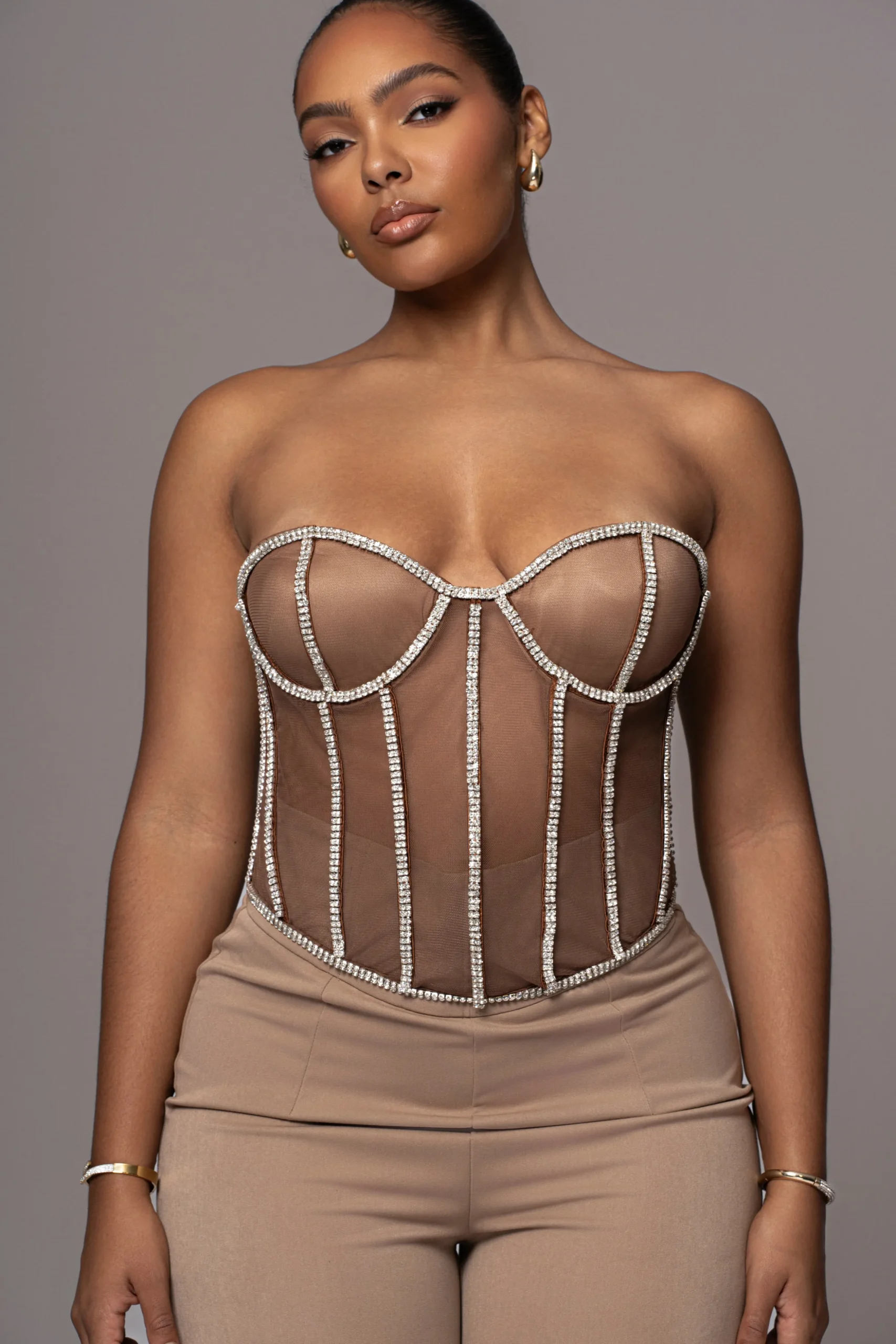 Dark Limited Edition Rhinestone Crystal Corset