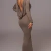 Deep Olive Heavenly Knit Maxi Dress
