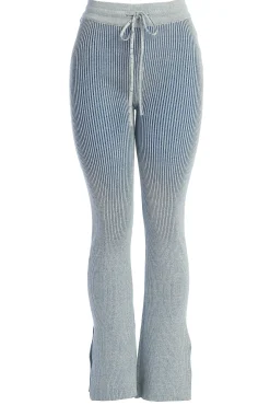 Denim/White Faya Ribbed Pants