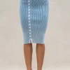 Denim/White Over The Top Skirt