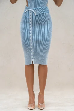 Denim/White Over The Top Skirt