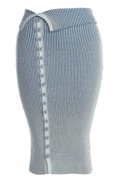 Denim/White Over The Top Skirt