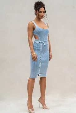 Denim/White Over The Top Skirt