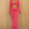 Fushia Resort Two-Piece Skirt Set