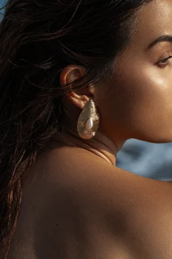Gold Aimee Pearl Earrings