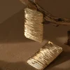 Gold Arin Rectangle Drop Earrings