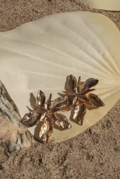 Gold Botanical Earrings