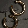 Gold Cinema Hoop Earrings