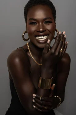 Gold Cinema Hoop Earrings