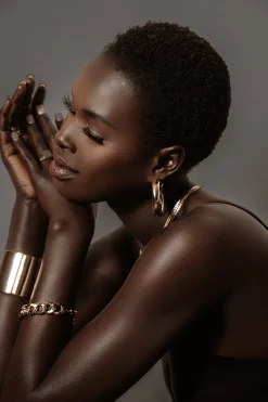Gold Cinema Hoop Earrings