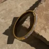 Gold Crystal Paved Hinge Bracelet