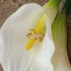 Gold Crystal Paved Ring