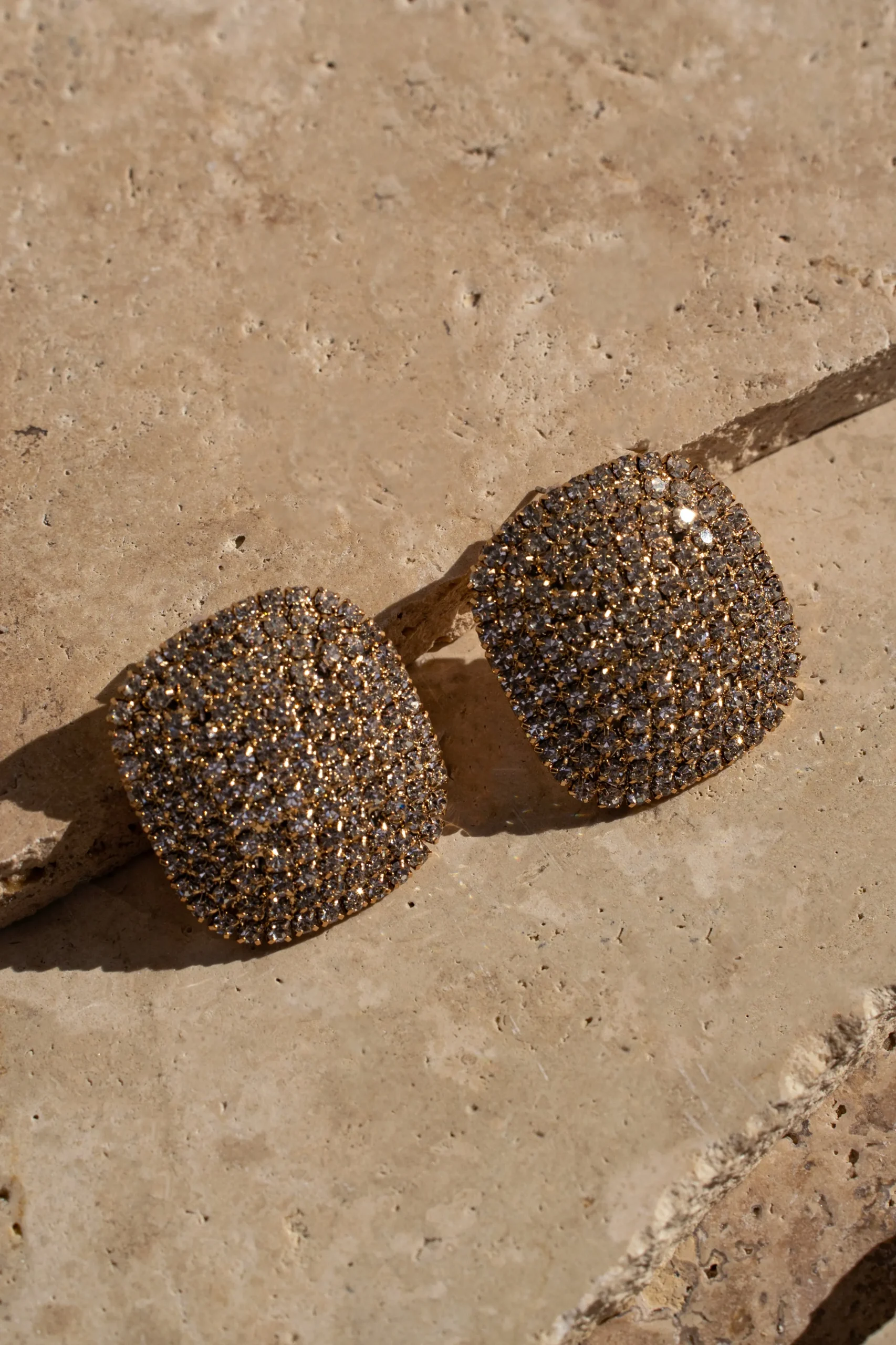 Gold Dazzler Crystal Paved Earrings