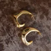 Gold Delia Open Hoop Earrings