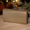 Gold Diamante Clutch Bag