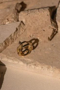 Gold Emi Chain Ring