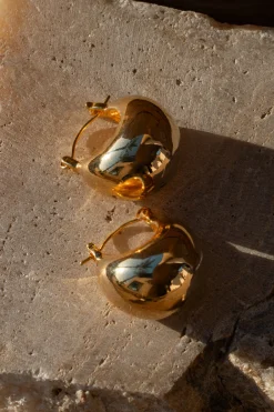 Gold Huggie Hoop Earrings
