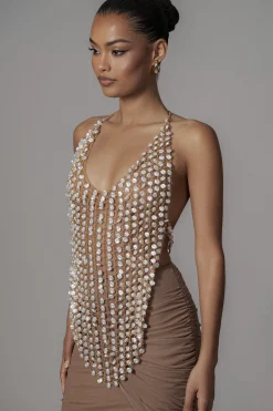 Gold Into The Sea Pearl Top