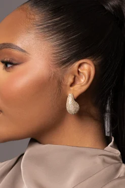 Gold Jora Paved Earrings