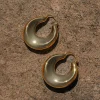 Gold Look Out Hoop Earrings