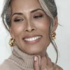 Gold Luminous Open Hoop Earrings