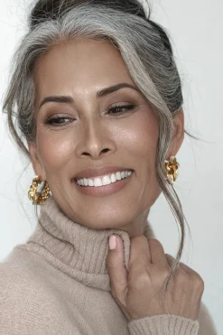 Gold Luminous Open Hoop Earrings