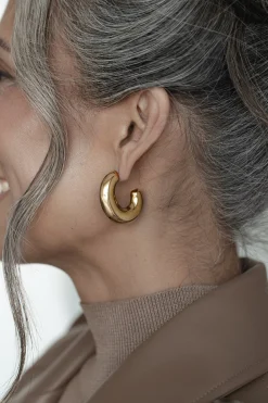 Gold Madlyn Hoop Earrings
