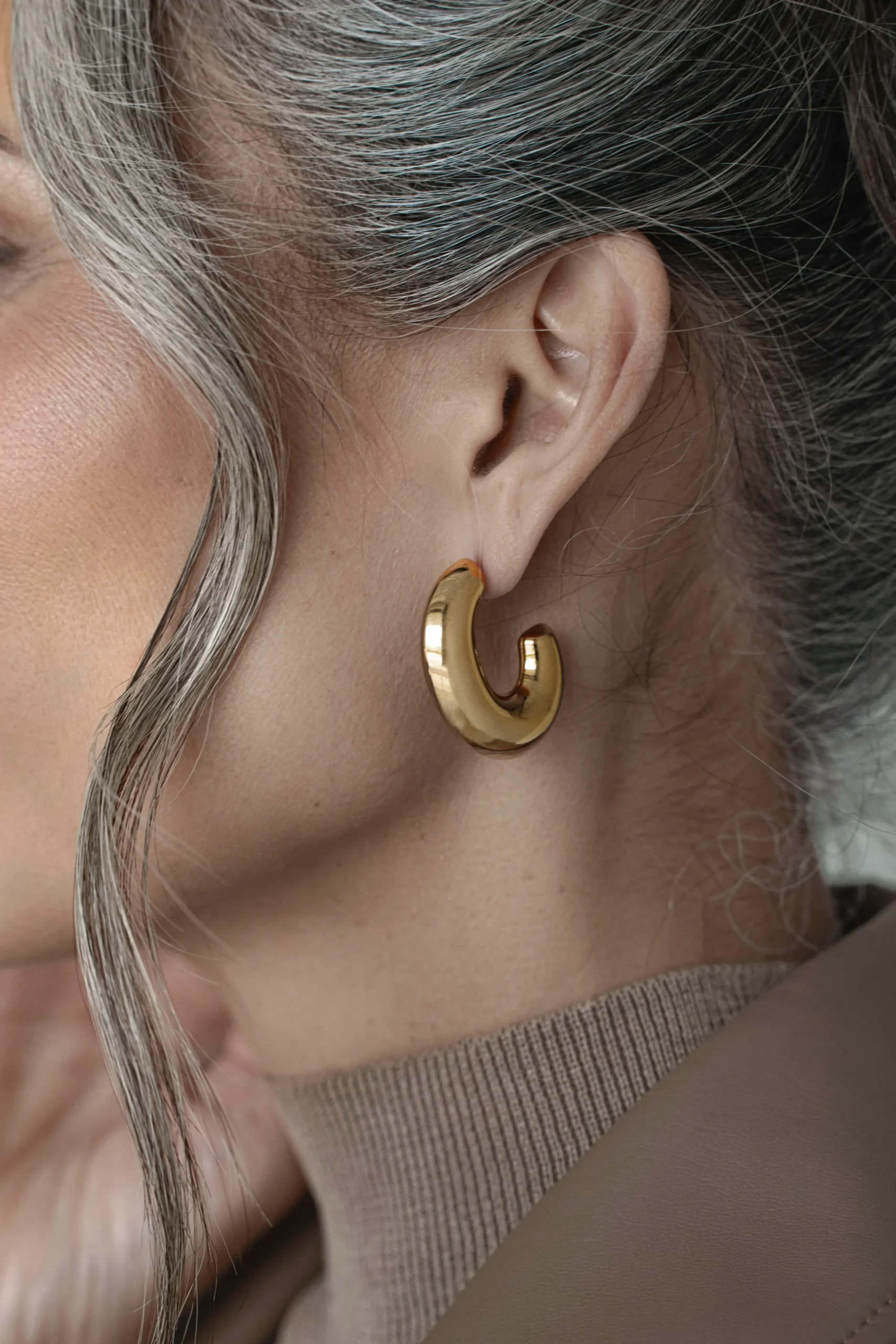 Gold Madlyn Hoop Earrings