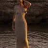 Gold Midnight Sparkle Maxi Dress