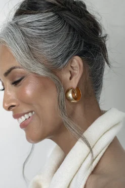 Gold Natti Earrings Set