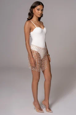 Gold Ocean Oasis Pearl Chainmail Skirt