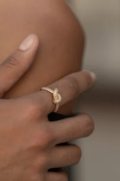 Gold Reo Paved Ring