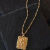 Gold Rose Pendant Necklace