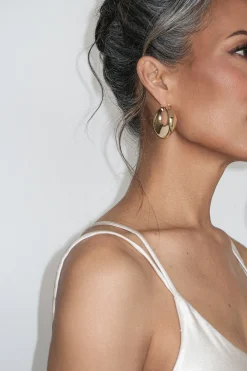 Gold Royal Huggie Hoop Earrings