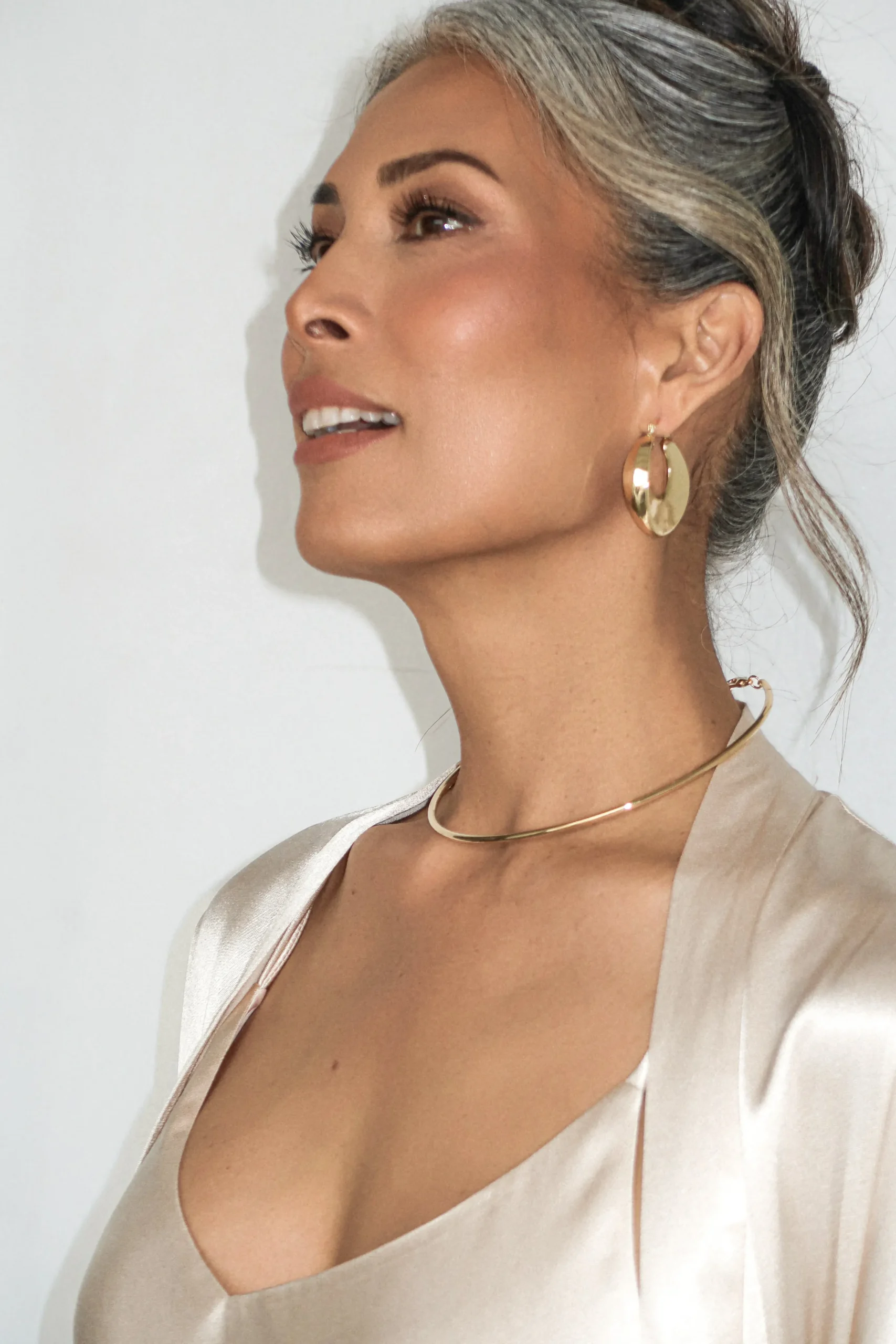 Gold Royal Huggie Hoop Earrings