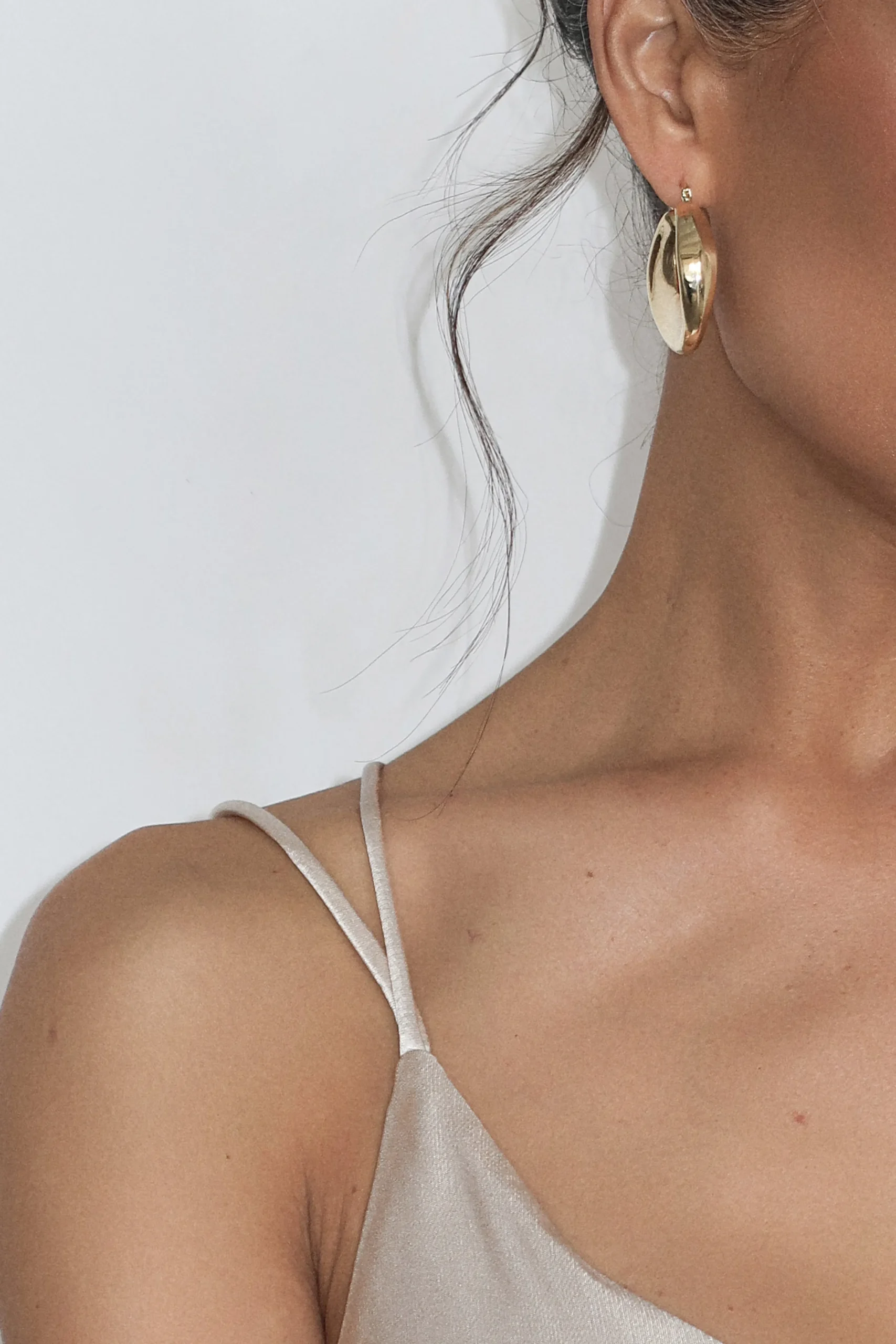 Gold Royal Huggie Hoop Earrings