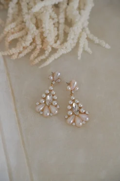 Gold Say I Do Pearl Earrings