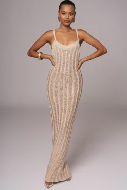 Gold Unwind And Reset Maxi Dress