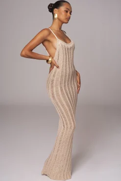 Gold Unwind And Reset Maxi Dress