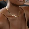 Gold Viola Herringbone Necklace
