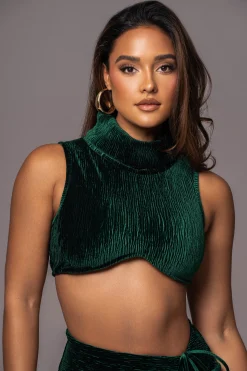 Green Chosen One Velvet Skirt Set