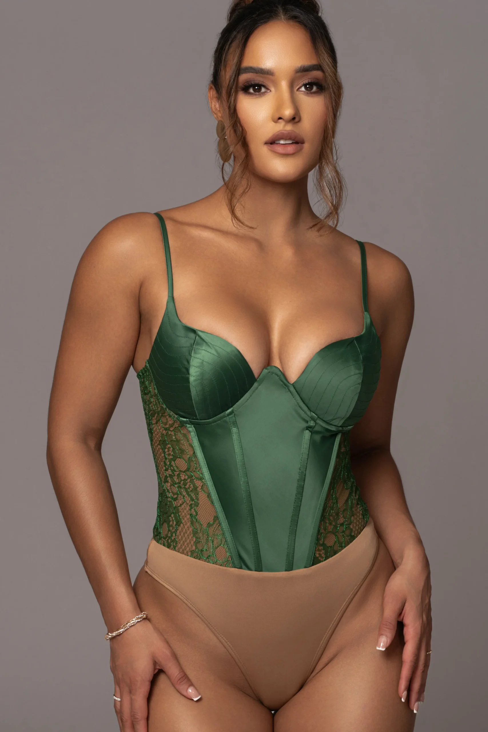 Green Incomparable Lace Bodysuit