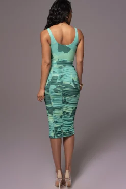 Green Private Getaway Mesh Bodysuit