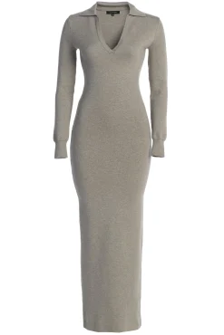 Grey Bellinda Collar Maxi Dress