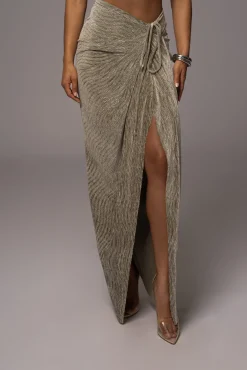 Grey Chosen One Velvet Skirt Set