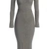 Grey Dakotah Midi Dress