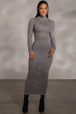 Grey Klaudette Knit Bodysuit