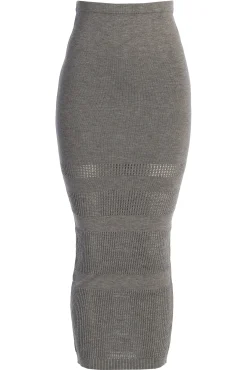 Grey Lina Knit Maxi Skirt